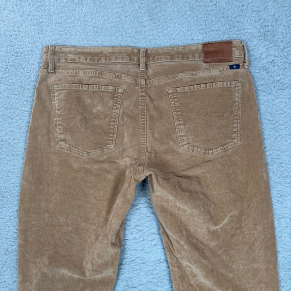 Lucky Brand Lolita Skinny Corduroy Pants Womens 8/29 Tan Camel Mid Rise Slim Fit - Picture 4 of 13